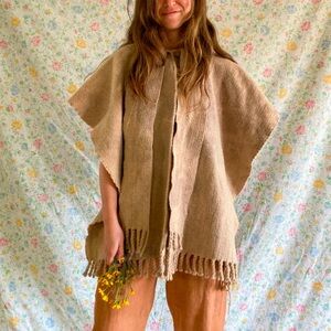 Rooted Botanicals Vintage Sequoia Dyed Wool Poncho